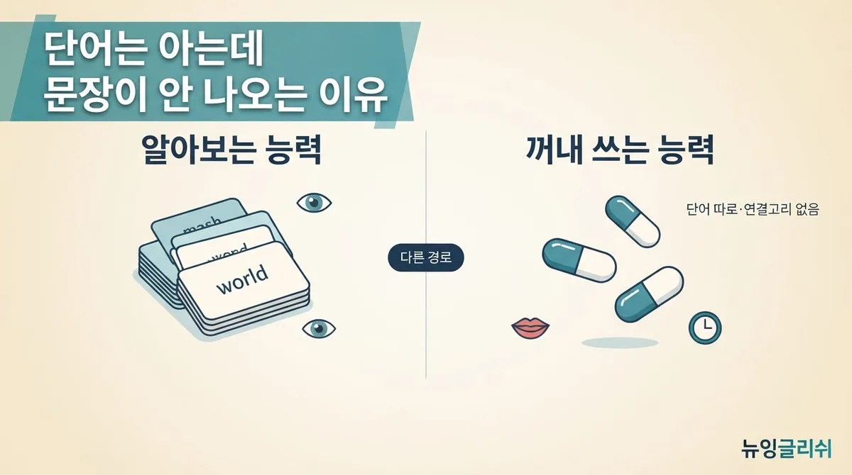 영어회화에서 아는 단어가 많은데도 문장이 안 나오는 이유와 해결법