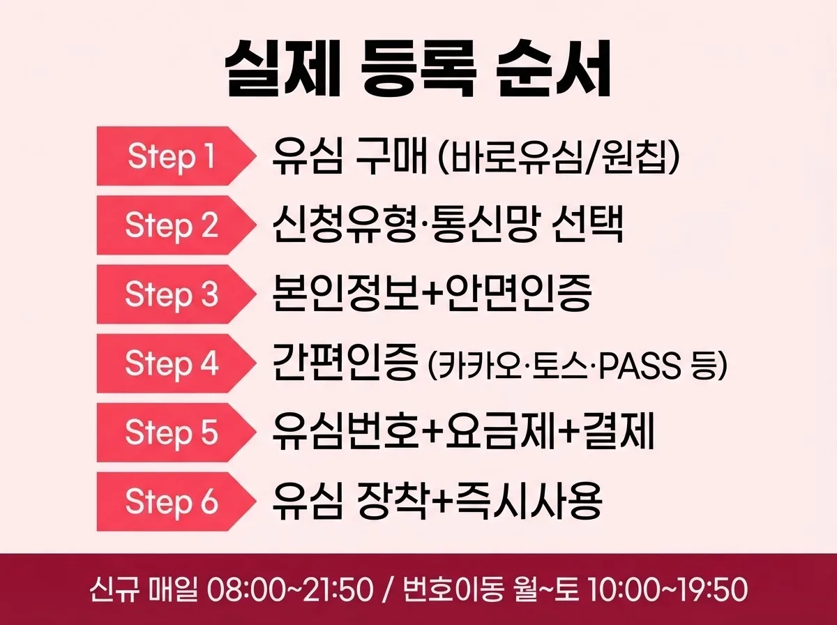 선불유심 개통 쉽게 하는 방법, 편의점 구매 후 10분 안에 등록하는 법