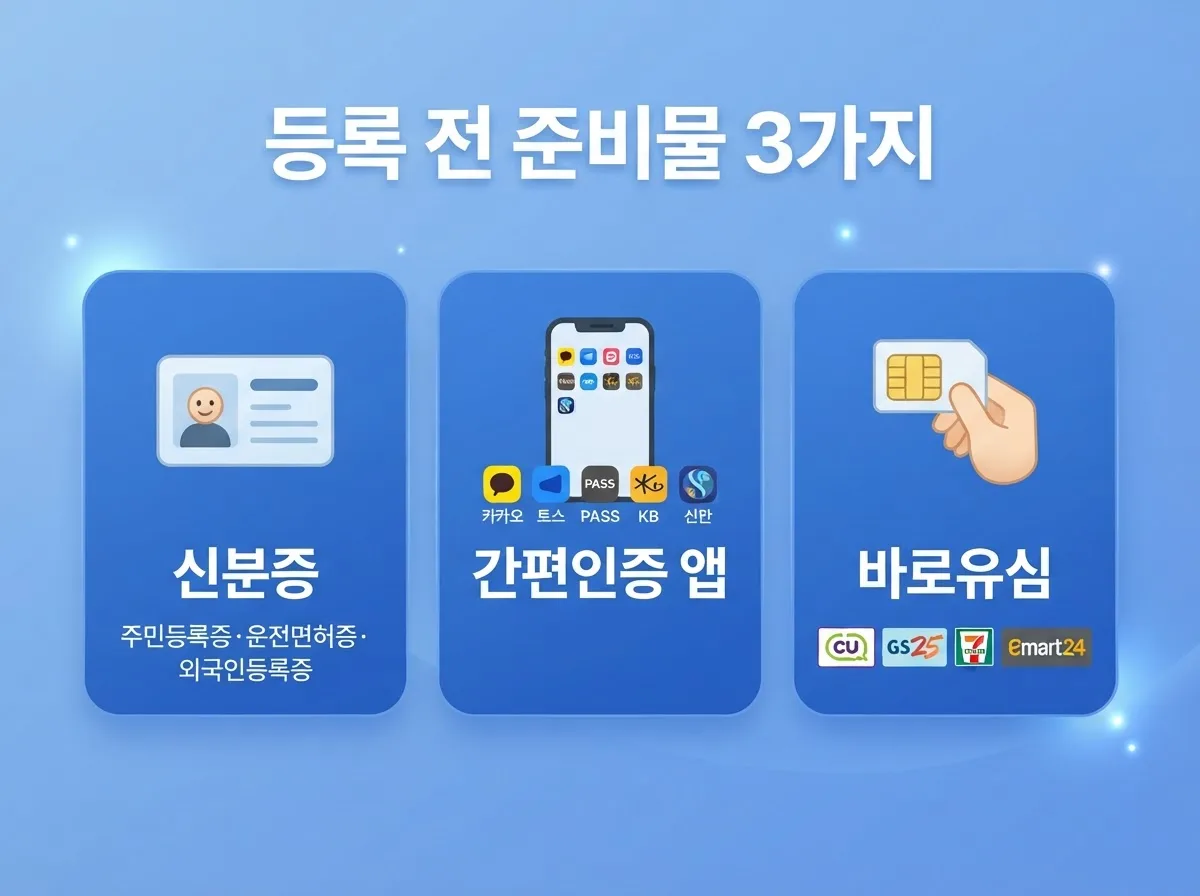 바로유심 개통 방법, KT망 기준 온라인 셀프 등록 절차 전 과정 안내
