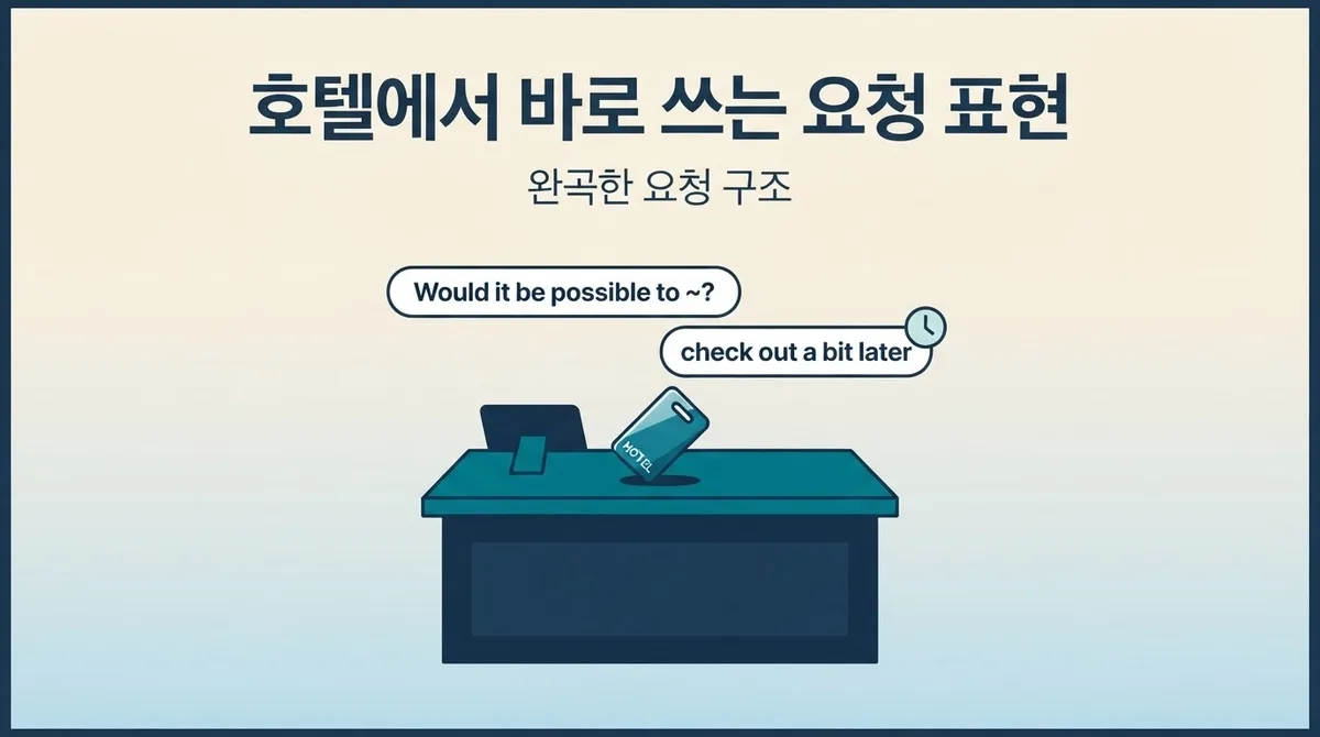 영어로 부탁하기, 카페·호텔·식당에서 바로 쓰는 상황별 표현