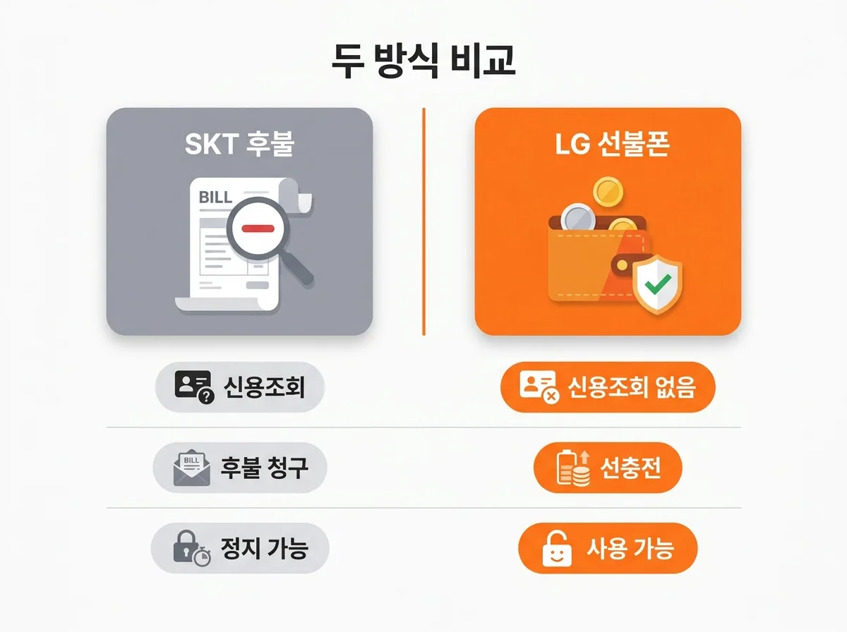 SKT 미납 정지 중 LG 선불폰으로 쓰던 폰 바로 개통