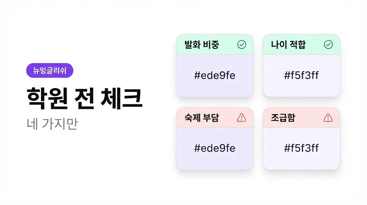 학원만 보내면 끝? 우리 아이 영어교육, 시기가 먼저입니다