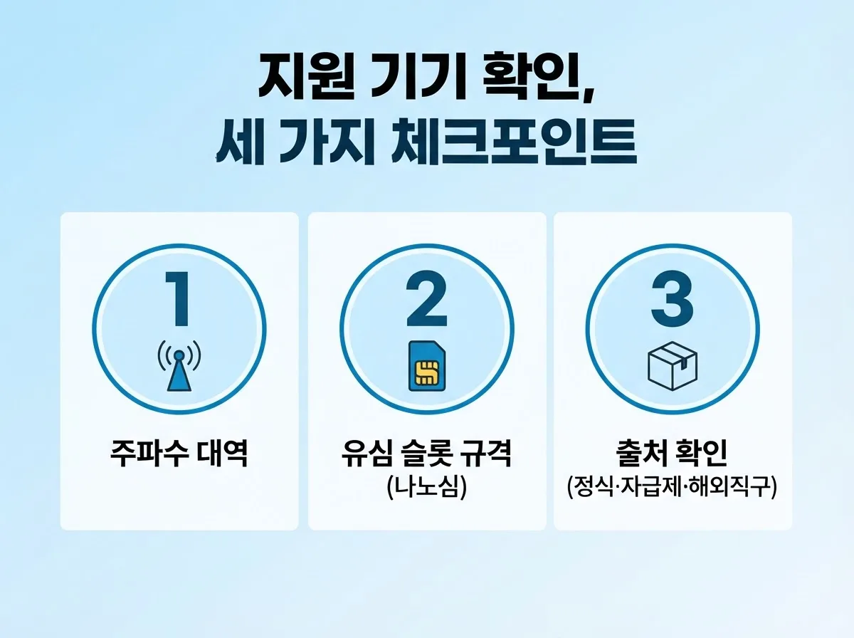 선불 LG유심 개통 방법, LG망 지원 기기 확인부터 등록까지 전 과정