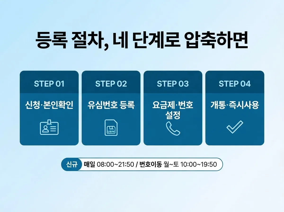 선불 LG유심 개통 방법, LG망 지원 기기 확인부터 등록까지 전 과정