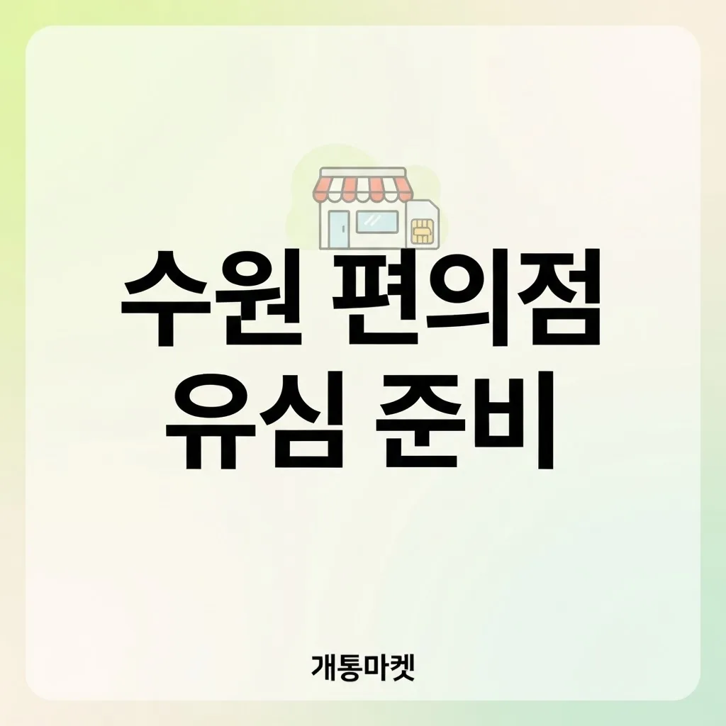 수원 선불폰 요즘 이렇게 준비하세요 - 편의점 유심 구매처별 가격과 재고 확인법