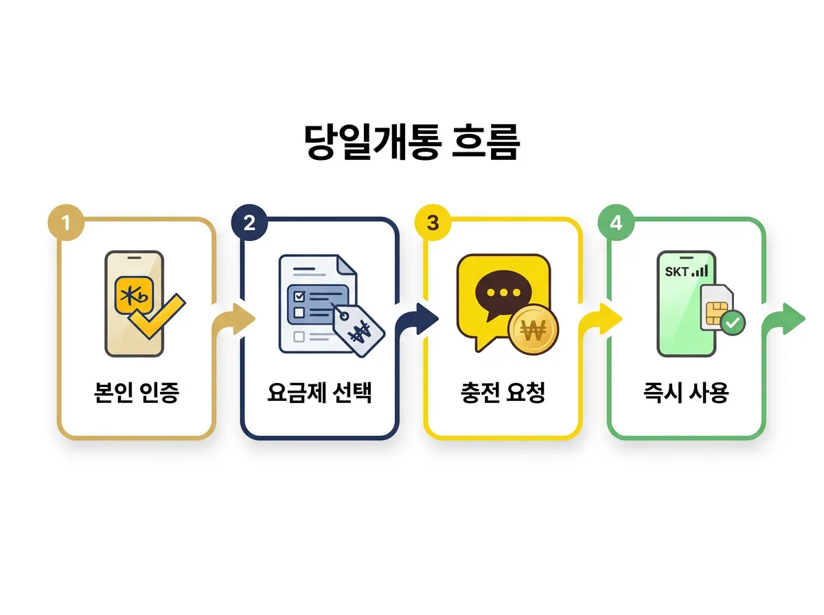 KB국민인증 유심 요금 충전 당일개통