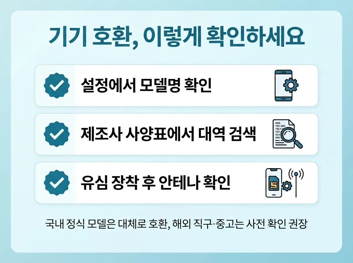 알뜰유심 개통 절차, 기기 호환 확인부터 개통 완료까지 5단계