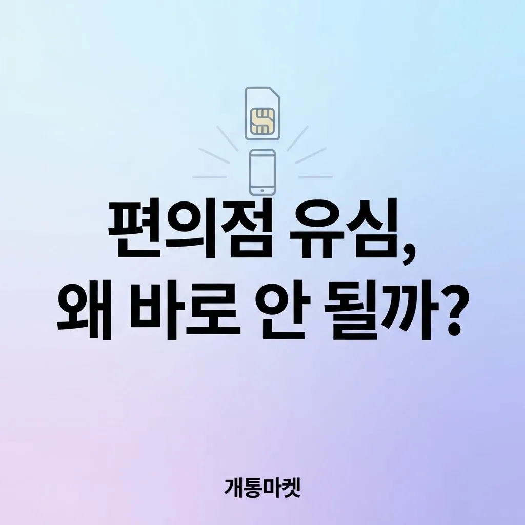 편의점 유심을 샀는데 바로 개통되지 않았던 이유와 실제 개통 순서