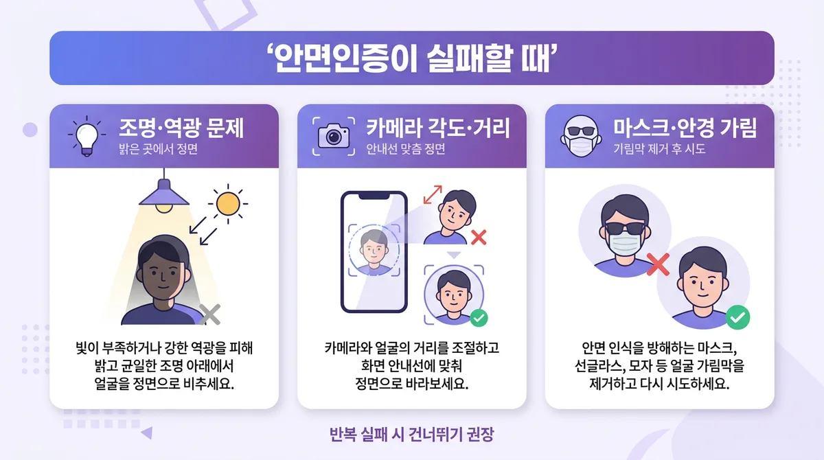 셀프개통 본인인증 실패 시 해결 방법