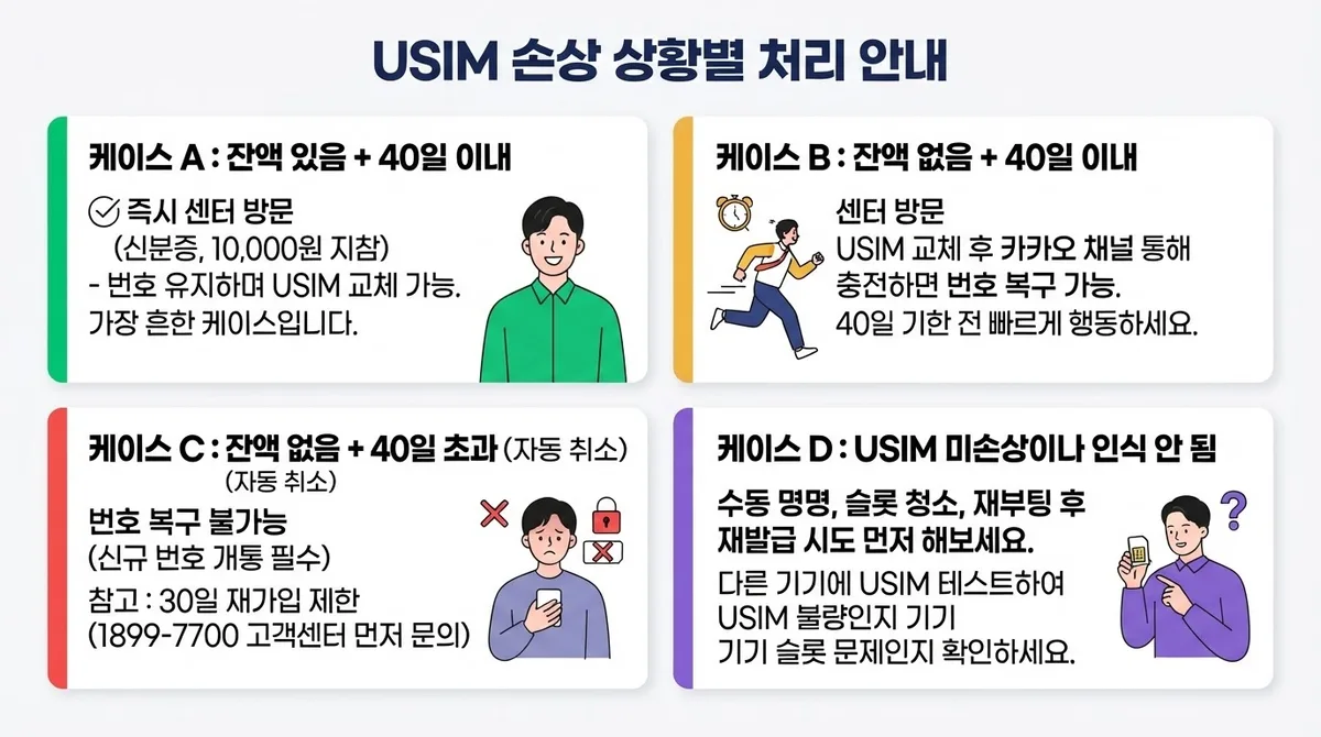선불폰 유심 파손시 재발급 방법과 비용