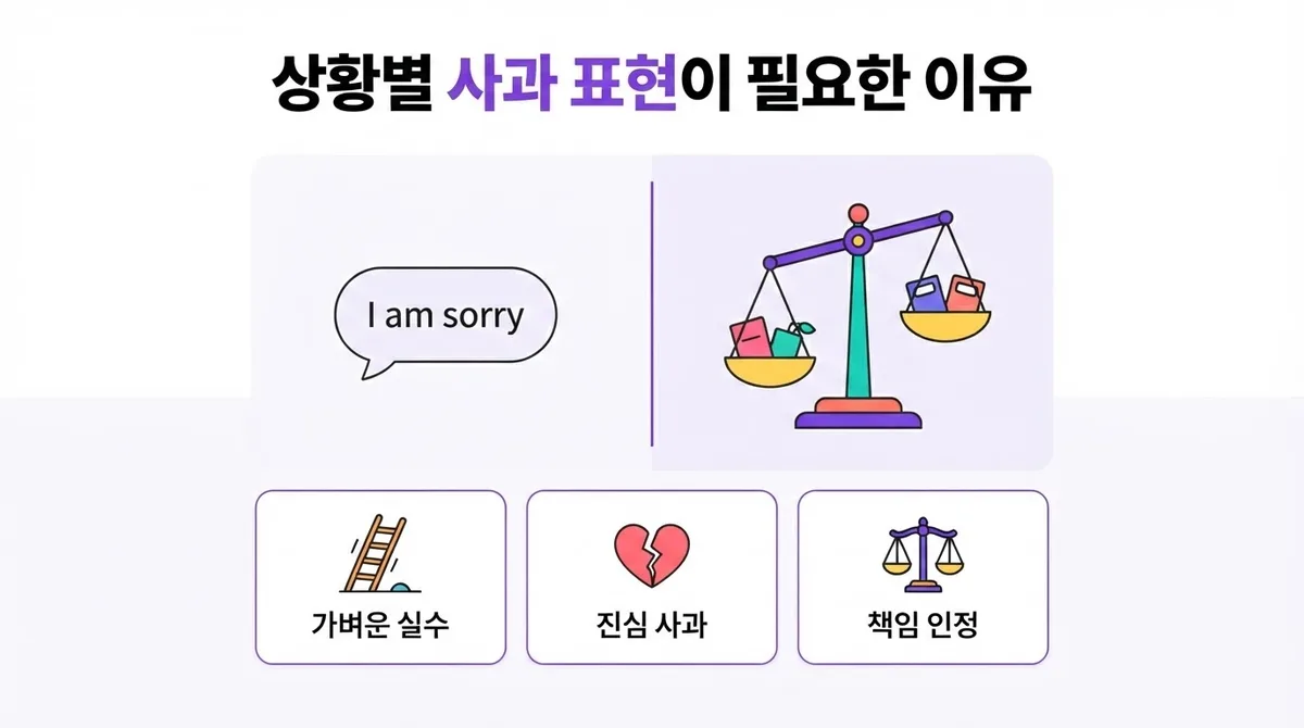 "I'm sorry" 말고 진짜 쓰는 영어 사과 표현 5가지