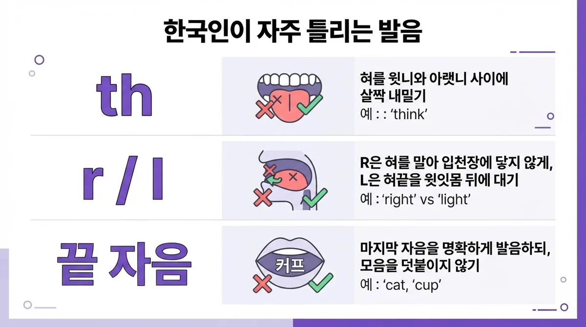 영어회화 발음 교정 혼자 연습할 때 효과적인 3단계 학습법