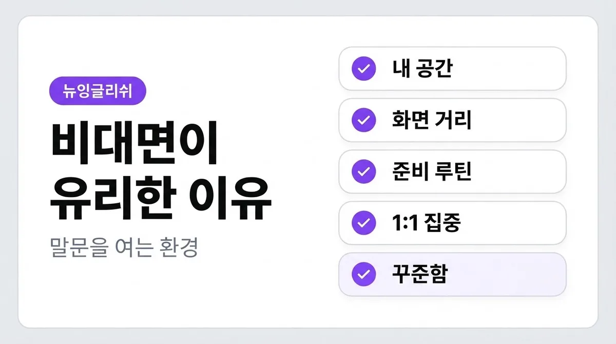 입이 안 떨어지는 초보라면, 대면보다 비대면부터 시작하세요