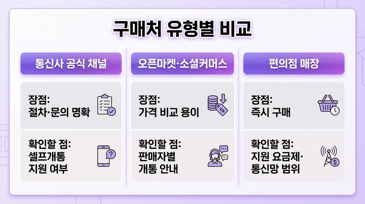 선불유심 구매처 선택할 때 놓치기 쉬운 부분