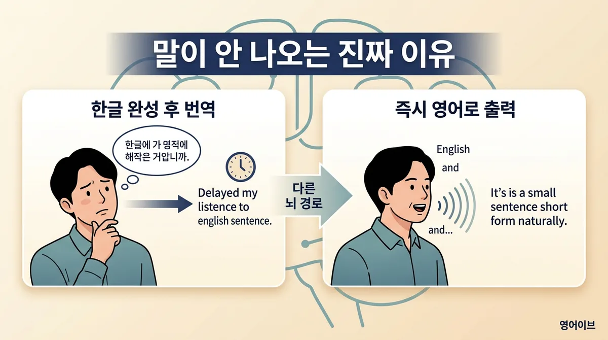 성인 영어회화 기초, 단어는 아는데 말이 안 나올 때 시작하는 방법