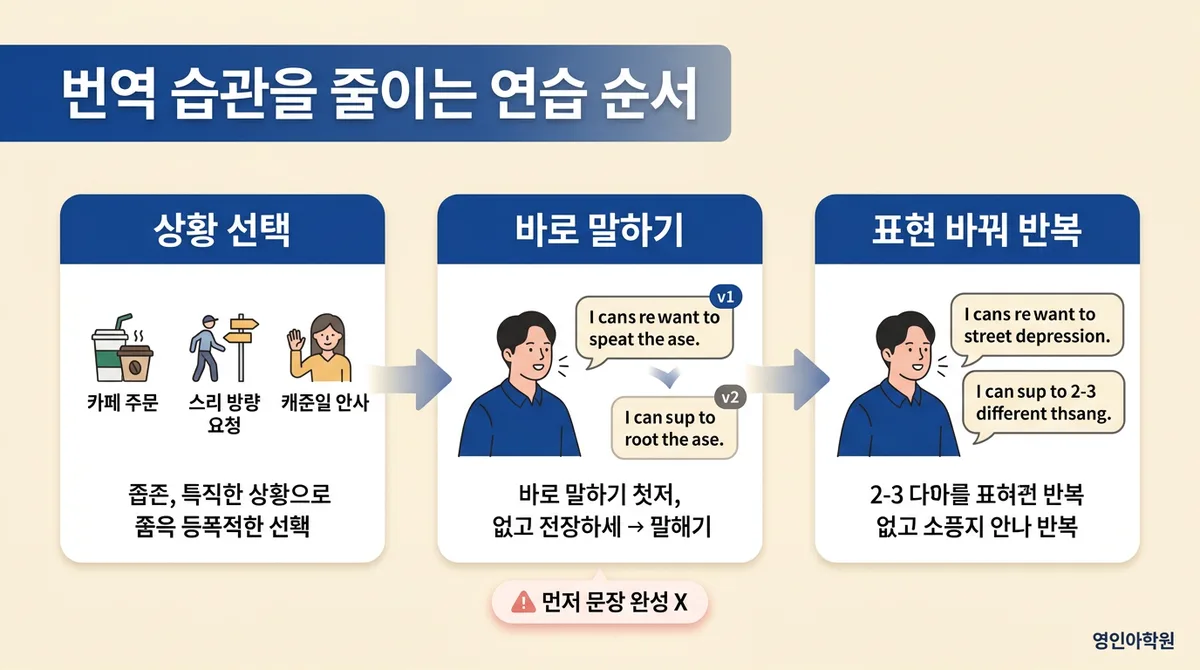 성인 영어회화 기초, 단어는 아는데 말이 안 나올 때 시작하는 방법