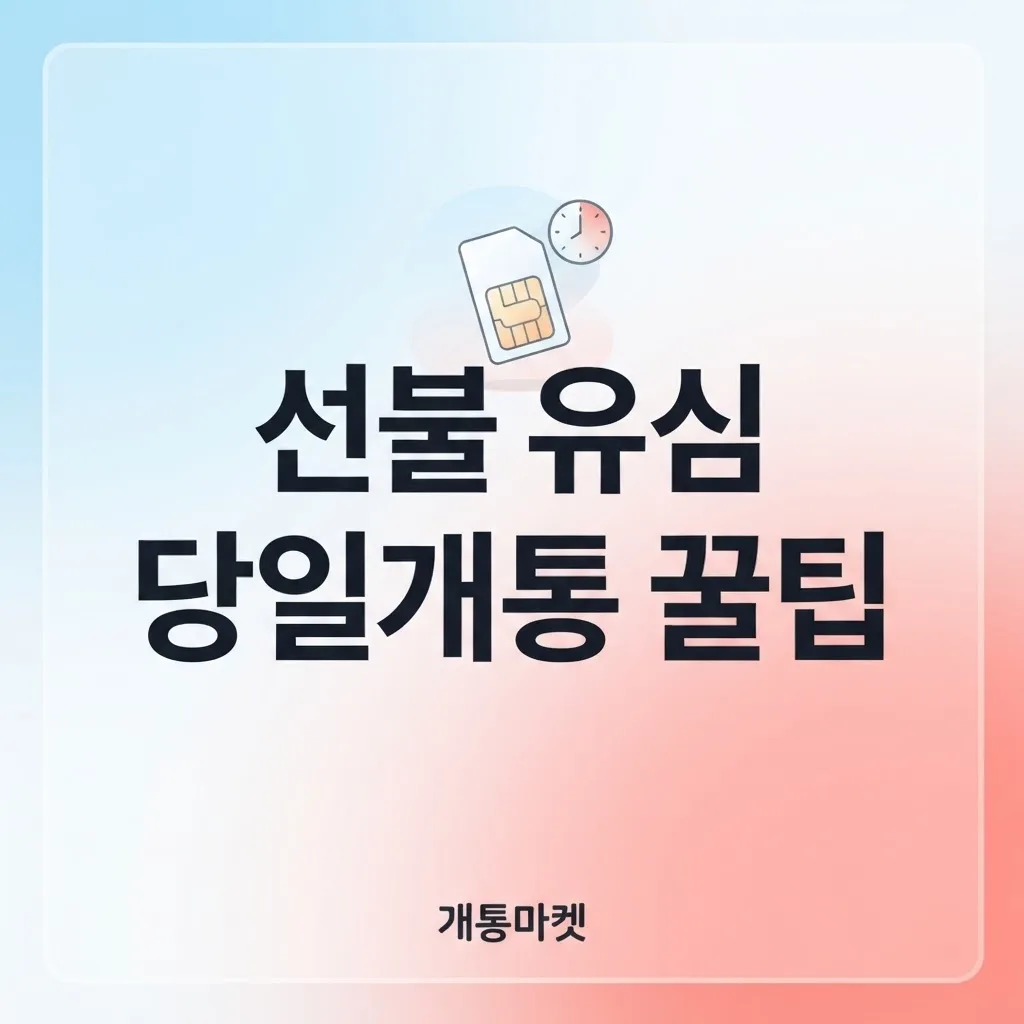 선불폰 개통 요즘 이렇게 빨라졌다 - 유심 개통 당일완료 꿀팁 공개
