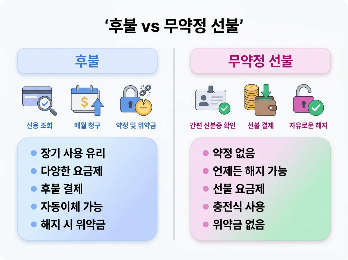 통신요금 미납자가 LG유플러스 무약정 요금제에 가입할 수 있는 조건